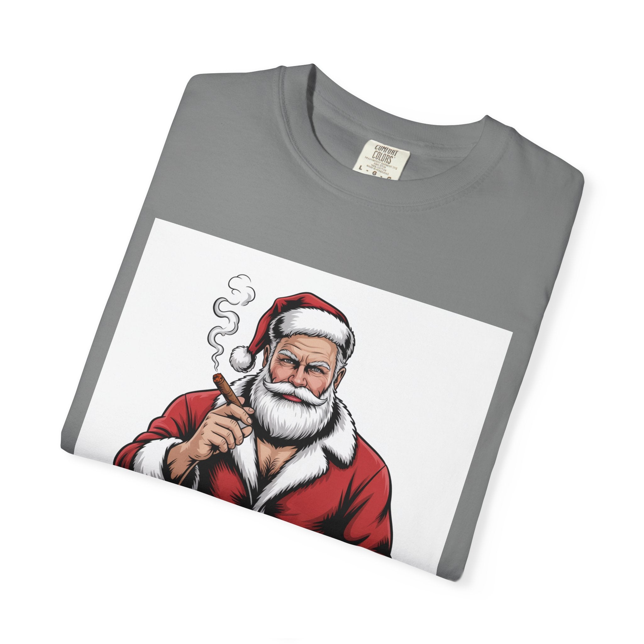 Funny Manly Santa Christmas T-Shirt — Men’s Holiday Tee