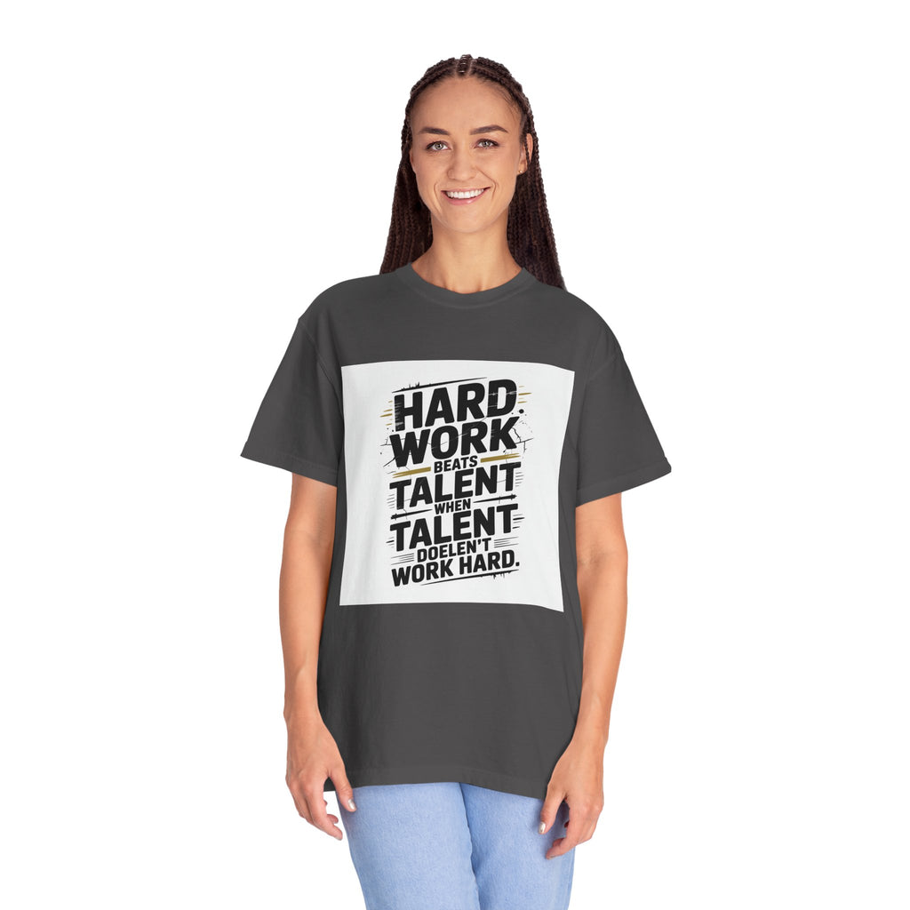 Motivational "Hard Work Beats Talent" T-Shirt