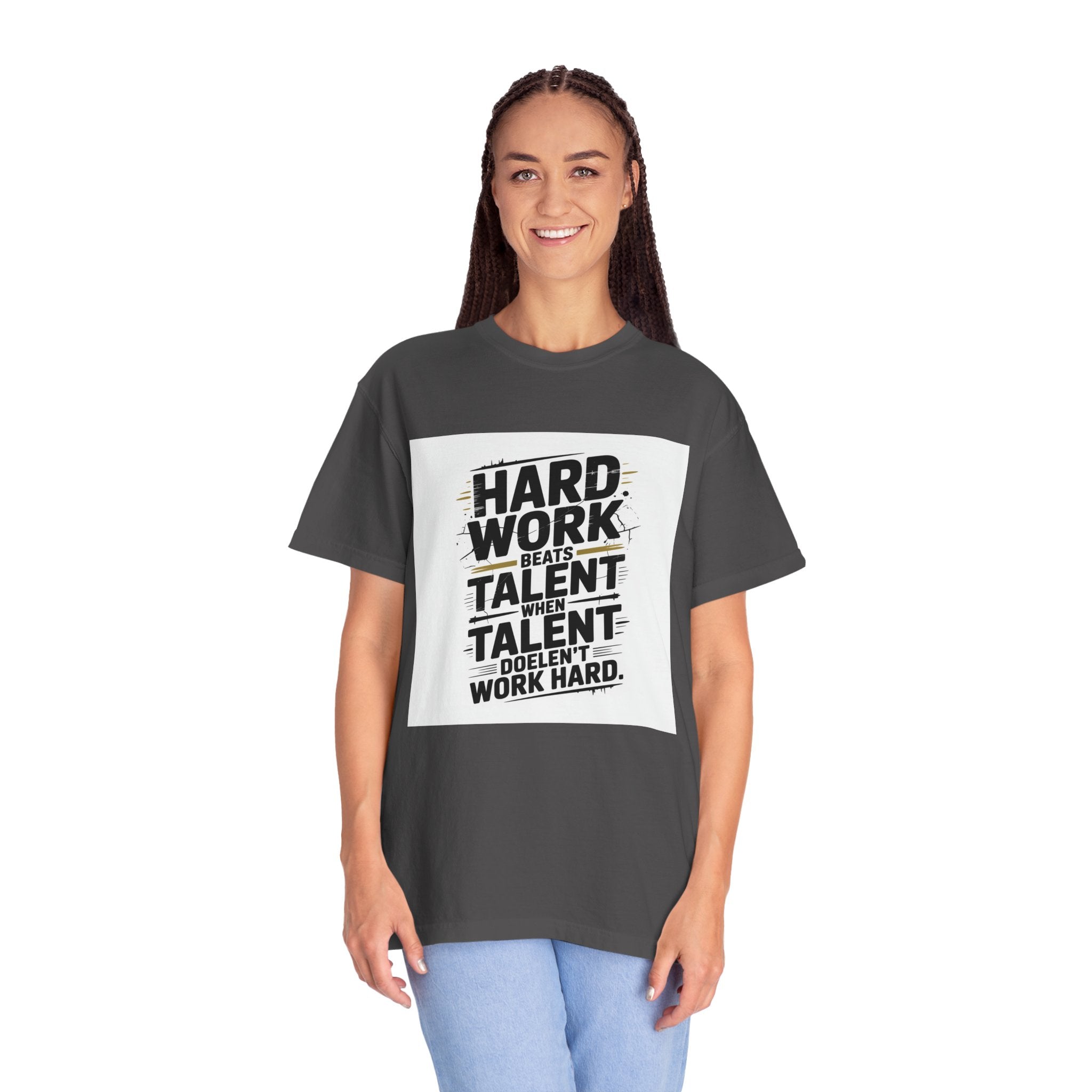 Motivational "Hard Work Beats Talent" T-Shirt