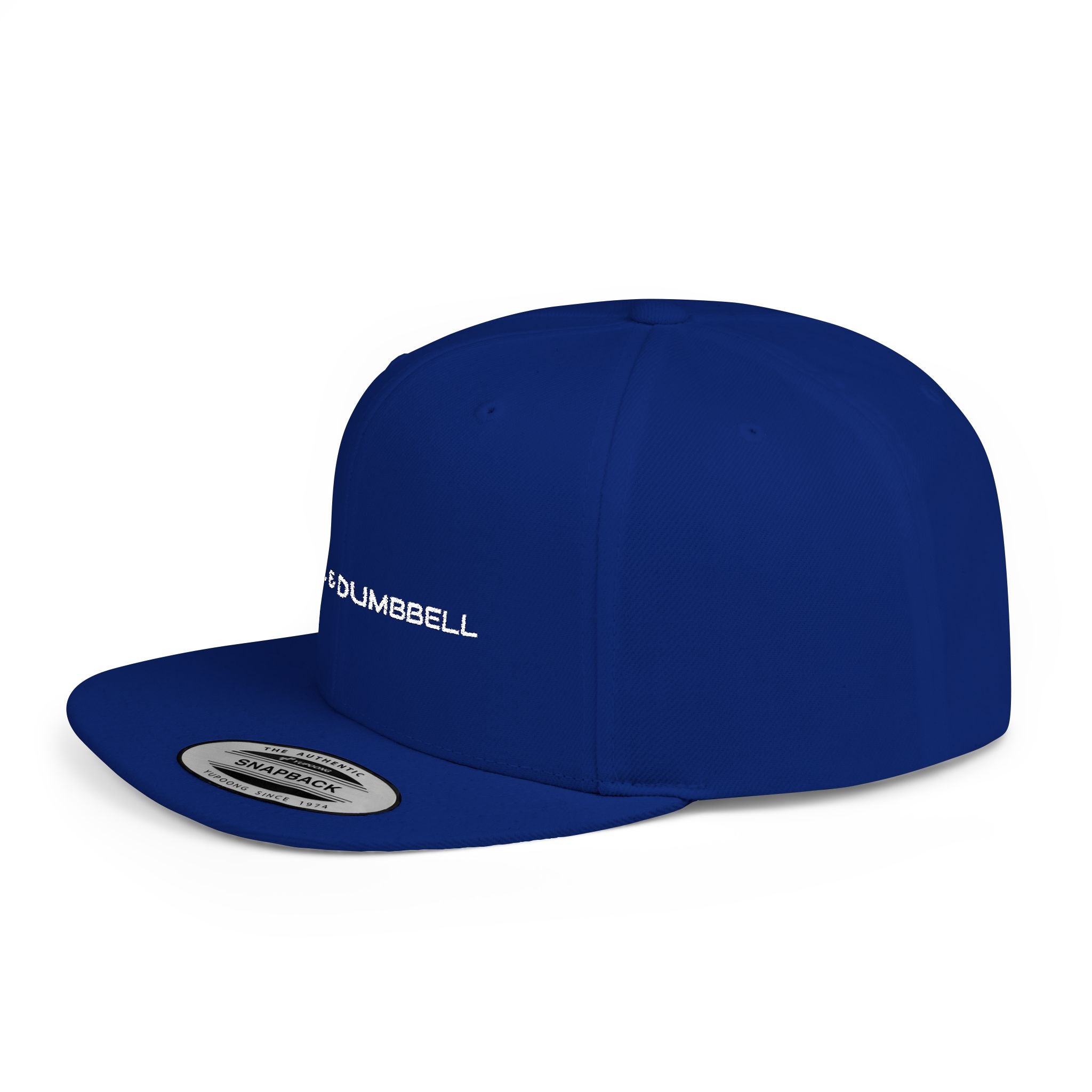 Diesel & Dumbbell Flat Bill Snapback — Men's Stylish Trucker Hat