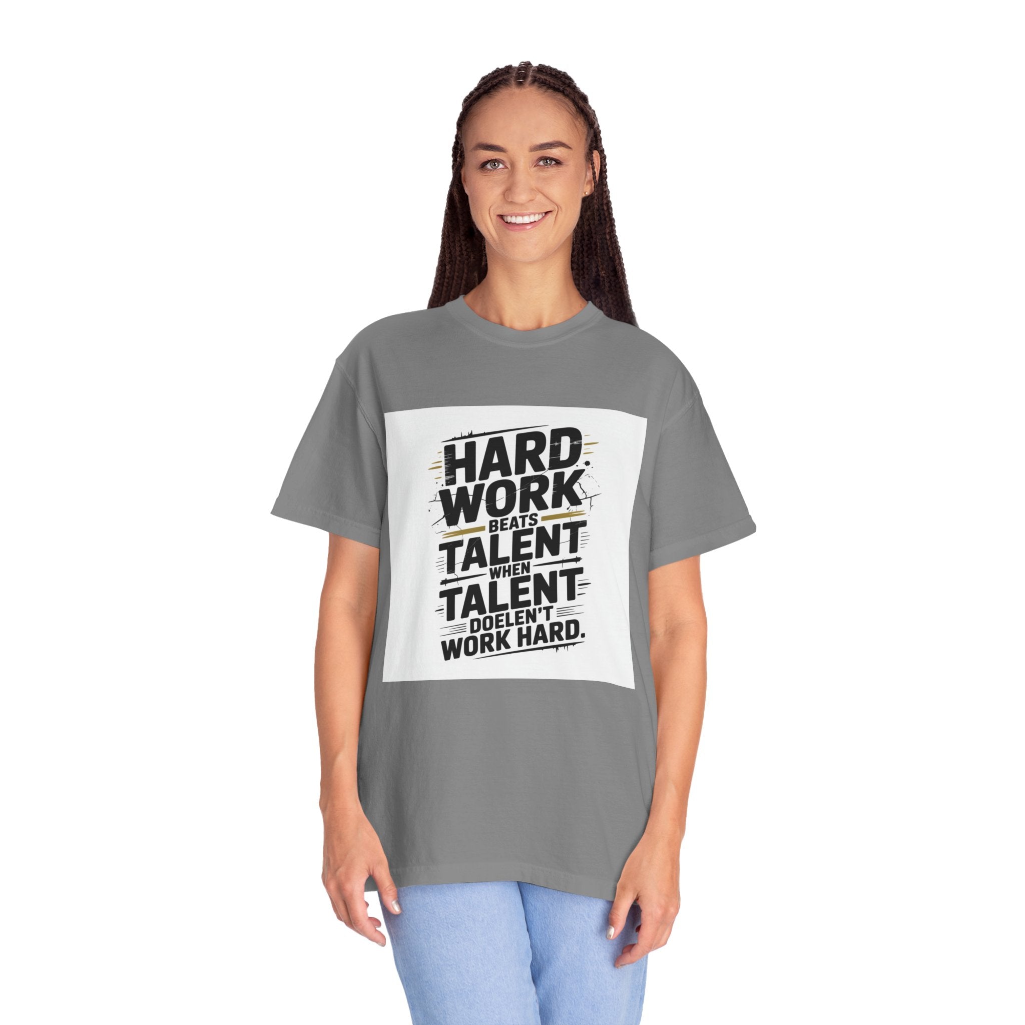 Motivational "Hard Work Beats Talent" T-Shirt