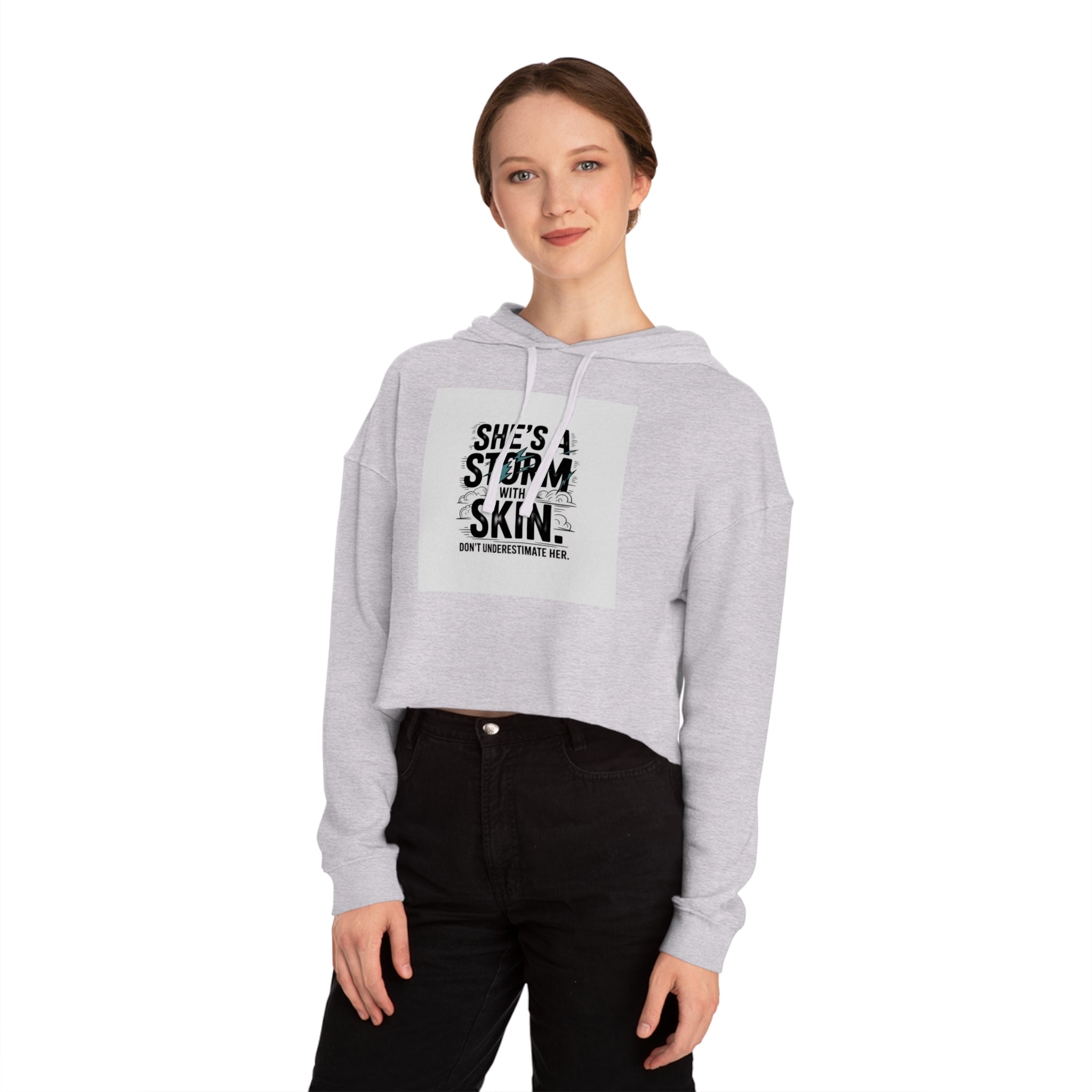 Women’s Cropped Hooded Sweatshirt — Trendy Women’s Fashion Sweater