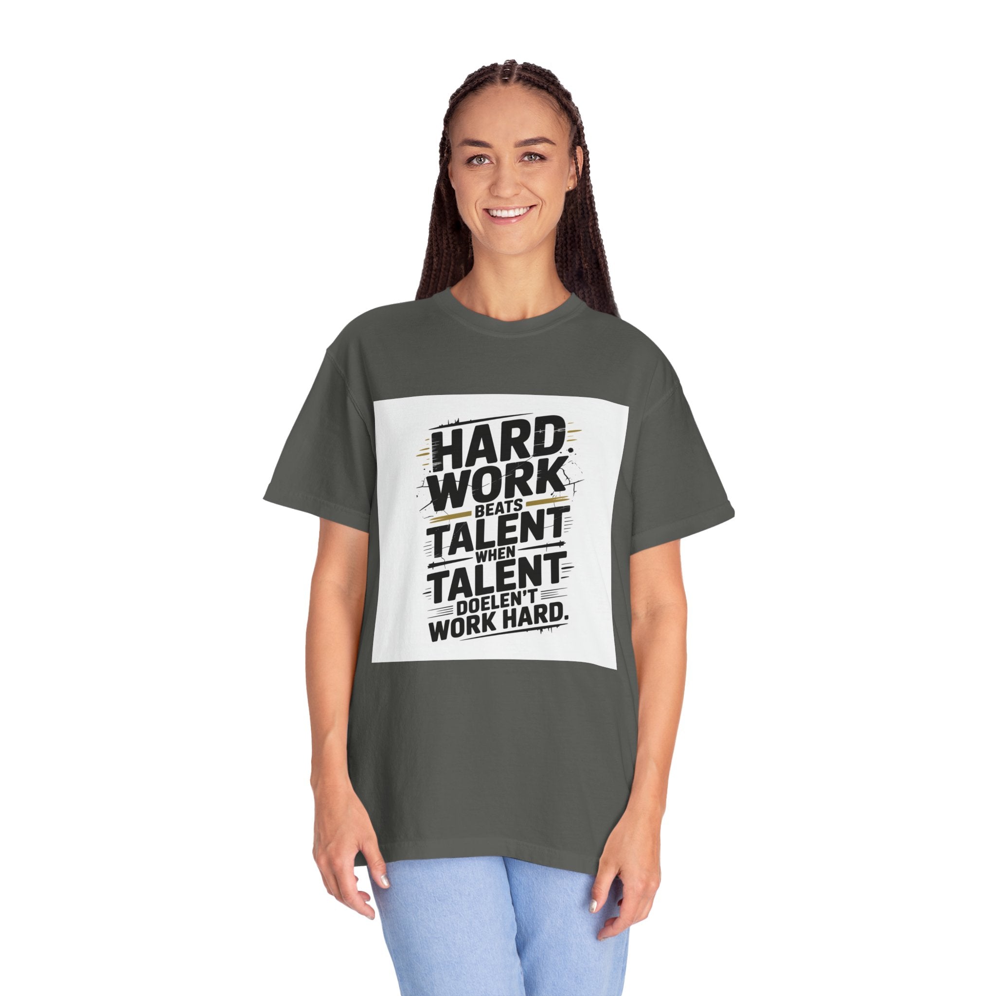 Motivational "Hard Work Beats Talent" T-Shirt