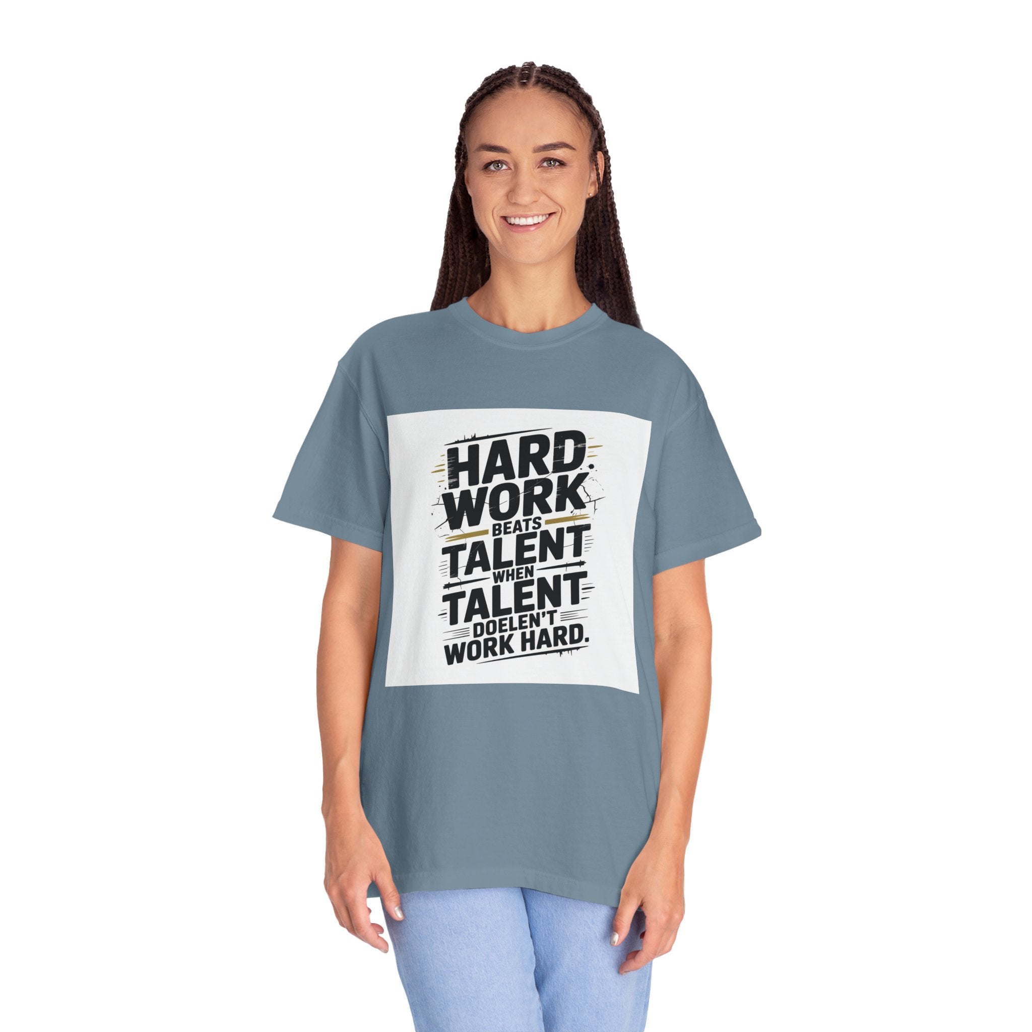 Motivational "Hard Work Beats Talent" T-Shirt