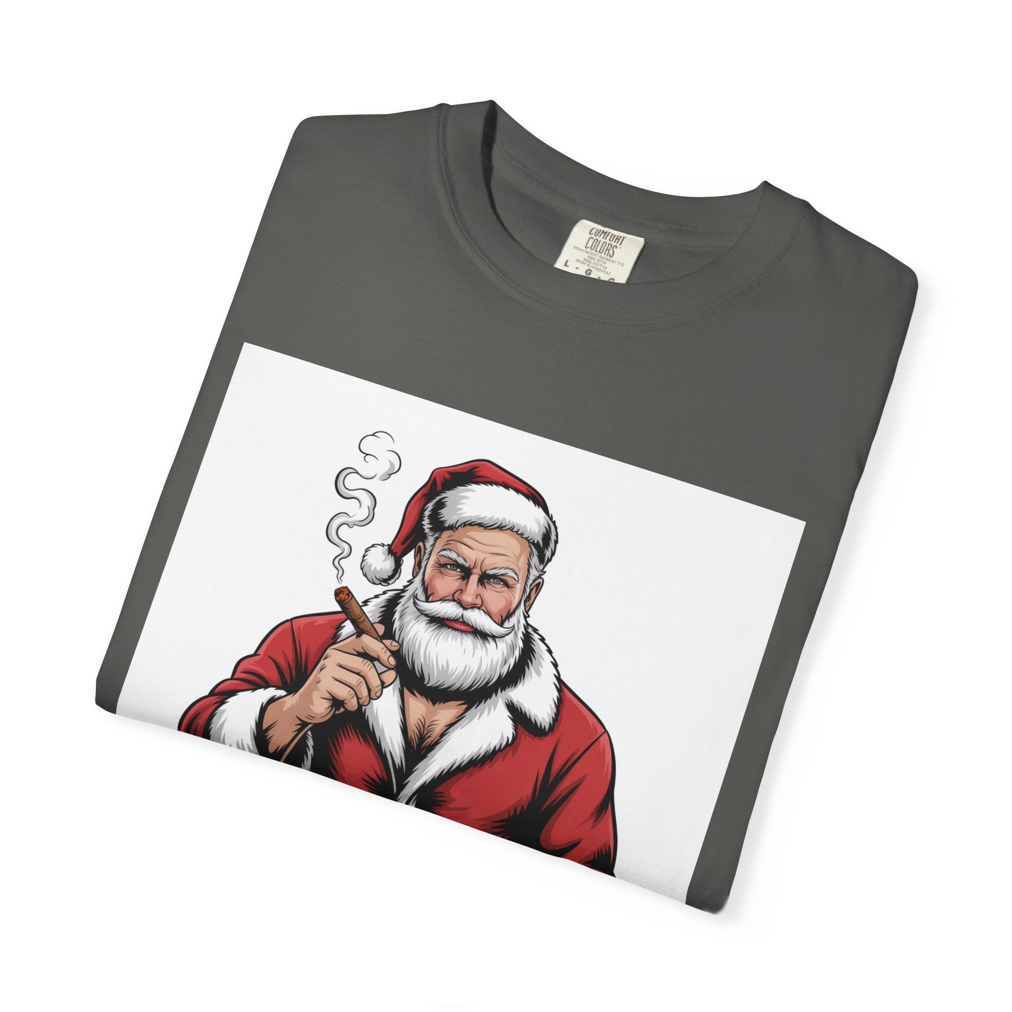 Funny Manly Santa Christmas T-Shirt — Men’s Holiday Tee