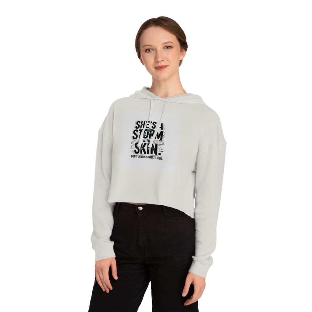 Women’s Cropped Hooded Sweatshirt — Trendy Women’s Fashion Sweater
