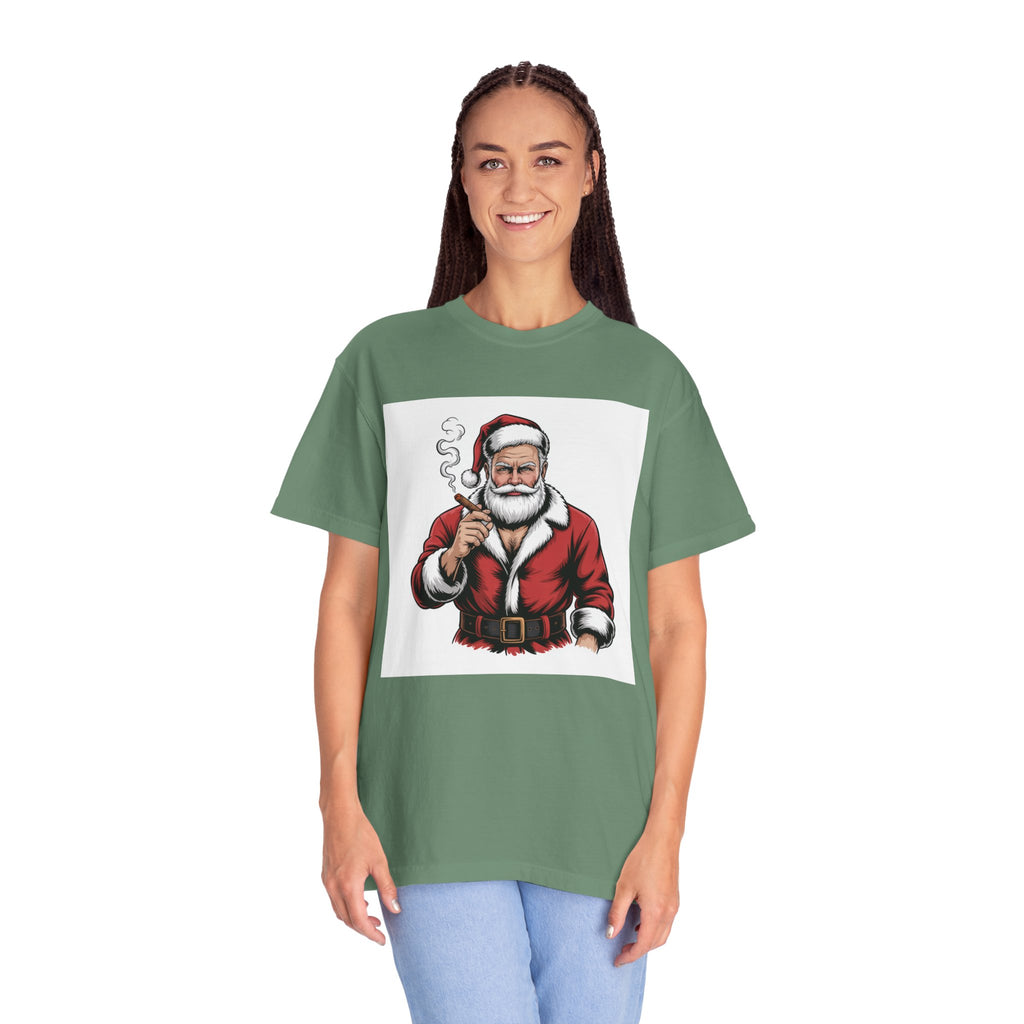 Funny Manly Santa Christmas T-Shirt — Men’s Holiday Tee
