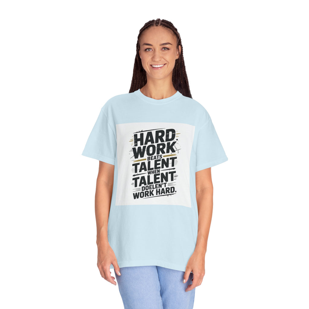 Motivational "Hard Work Beats Talent" T-Shirt