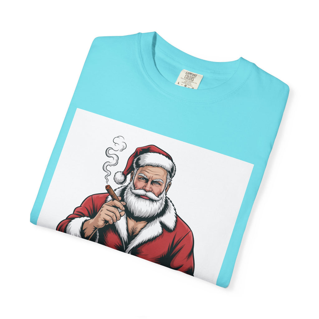 Funny Manly Santa Christmas T-Shirt — Men’s Holiday Tee