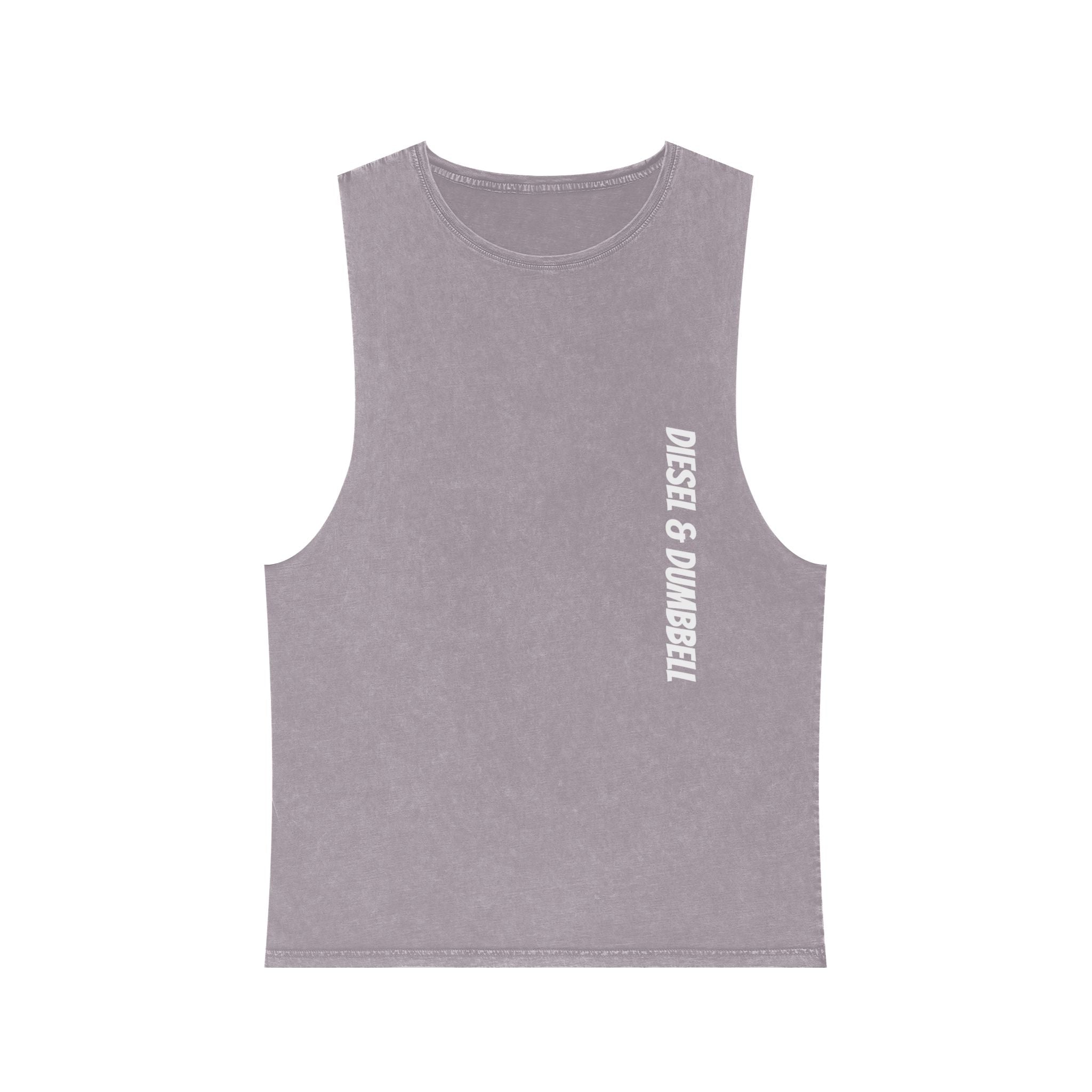 Diesel & Dumbbell Stonewash Tank Top — Gym Muscle Workout Tank