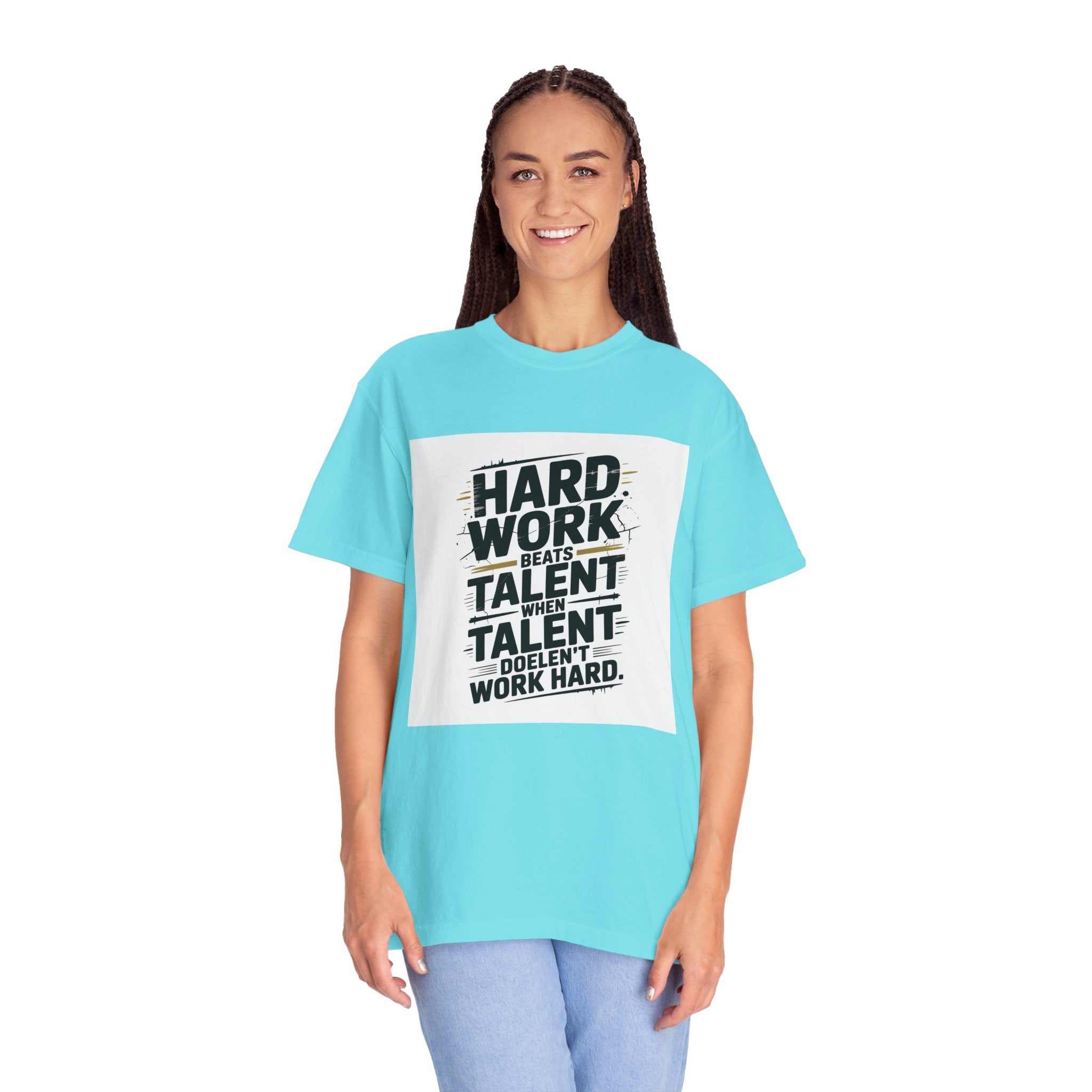 Motivational "Hard Work Beats Talent" T-Shirt