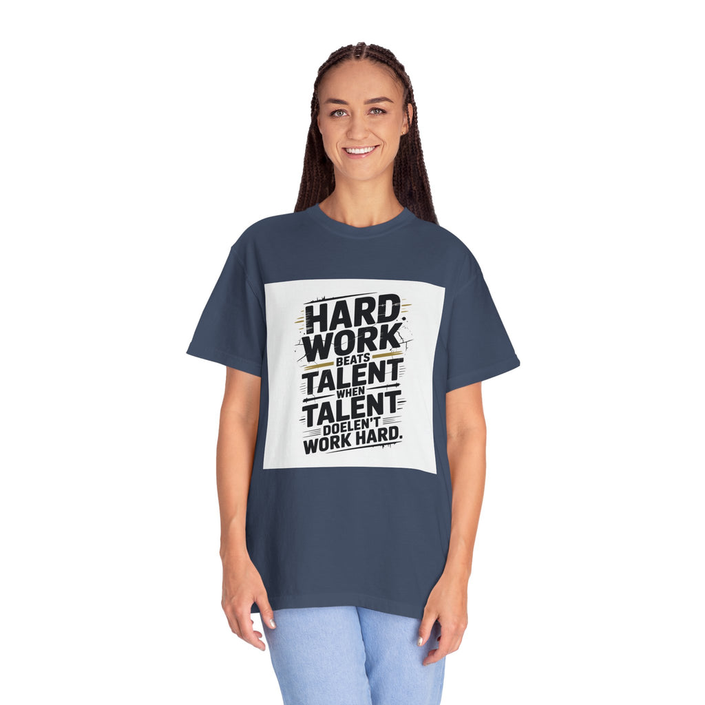 Motivational "Hard Work Beats Talent" T-Shirt