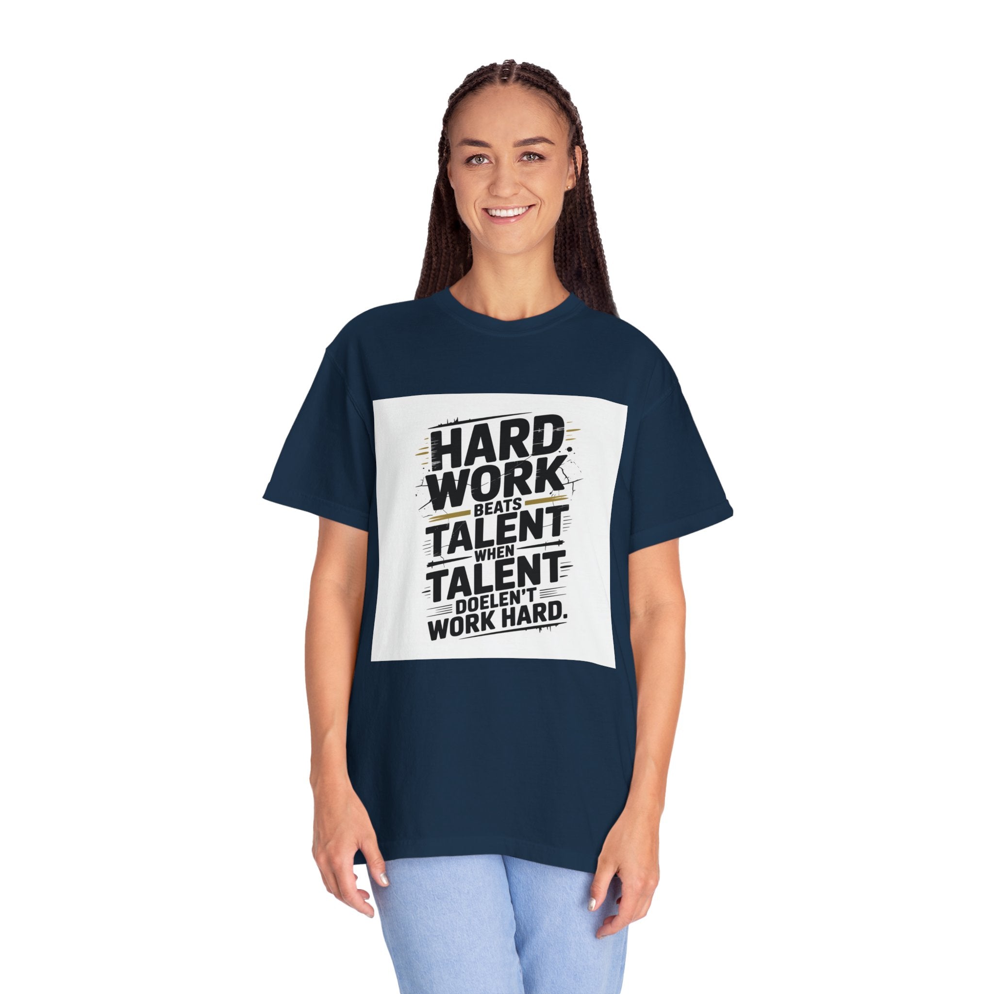 Motivational "Hard Work Beats Talent" T-Shirt