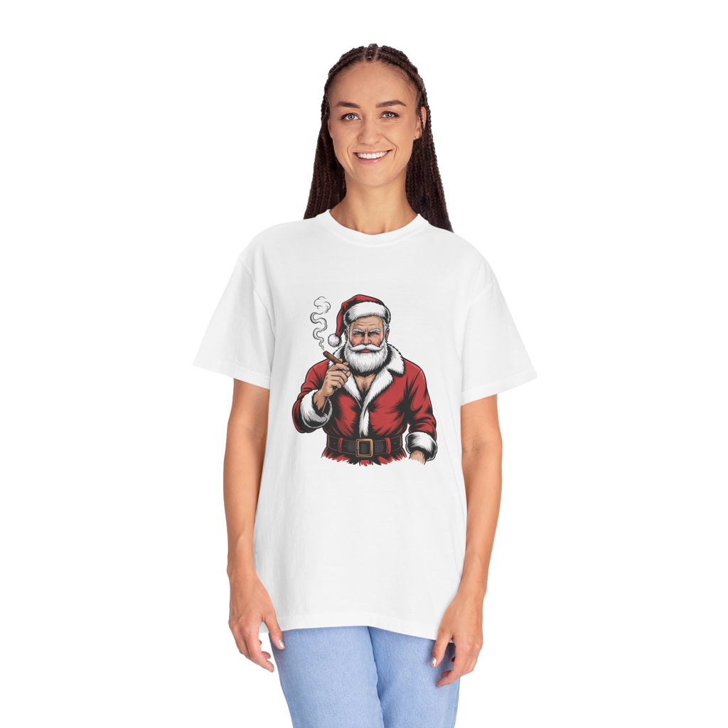 Funny Manly Santa Christmas T-Shirt — Men’s Holiday Tee