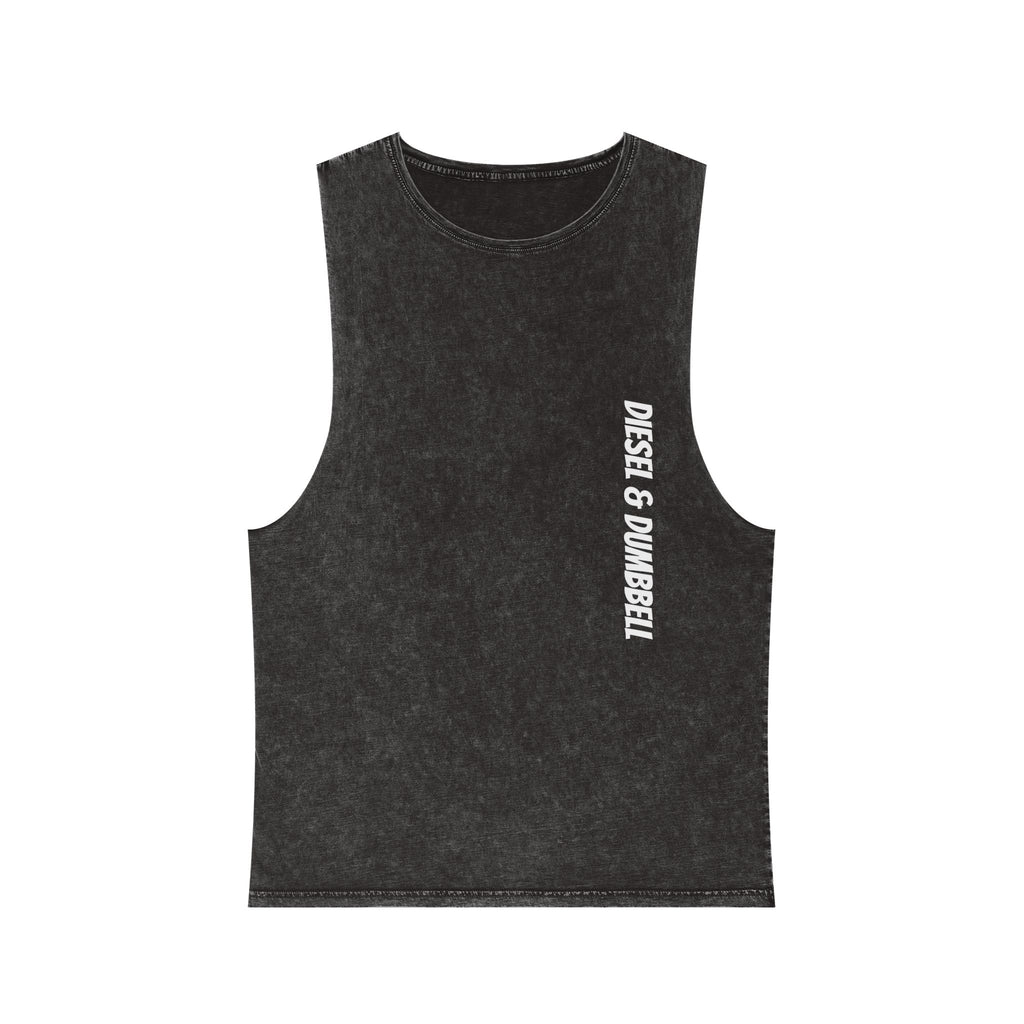 Diesel & Dumbbell Stonewash Tank Top — Gym Muscle Workout Tank