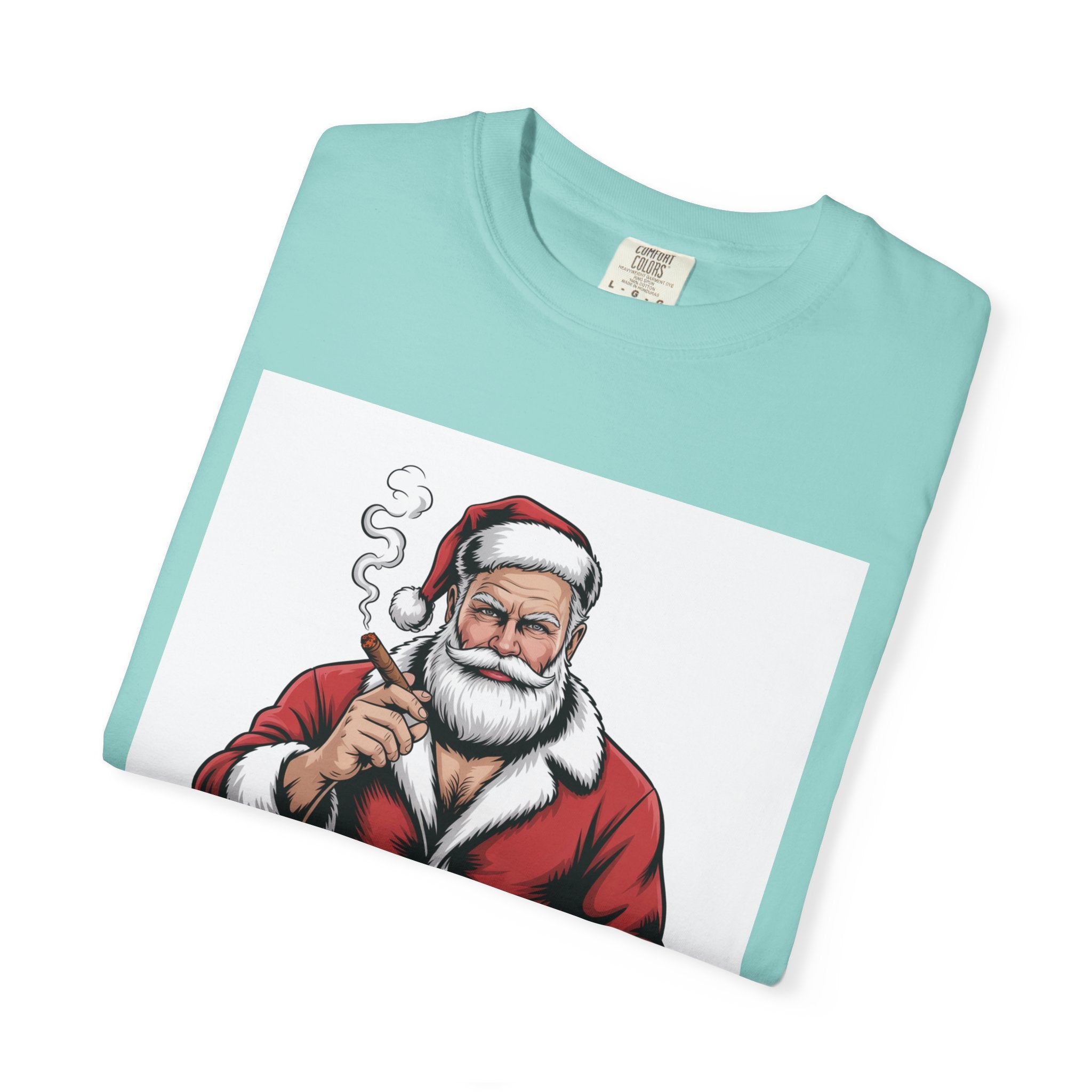 Funny Manly Santa Christmas T-Shirt — Men’s Holiday Tee