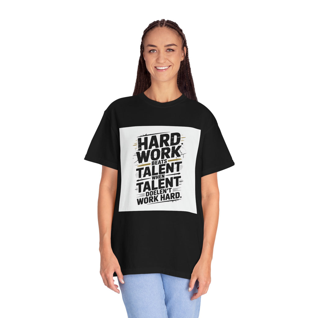 Motivational "Hard Work Beats Talent" T-Shirt