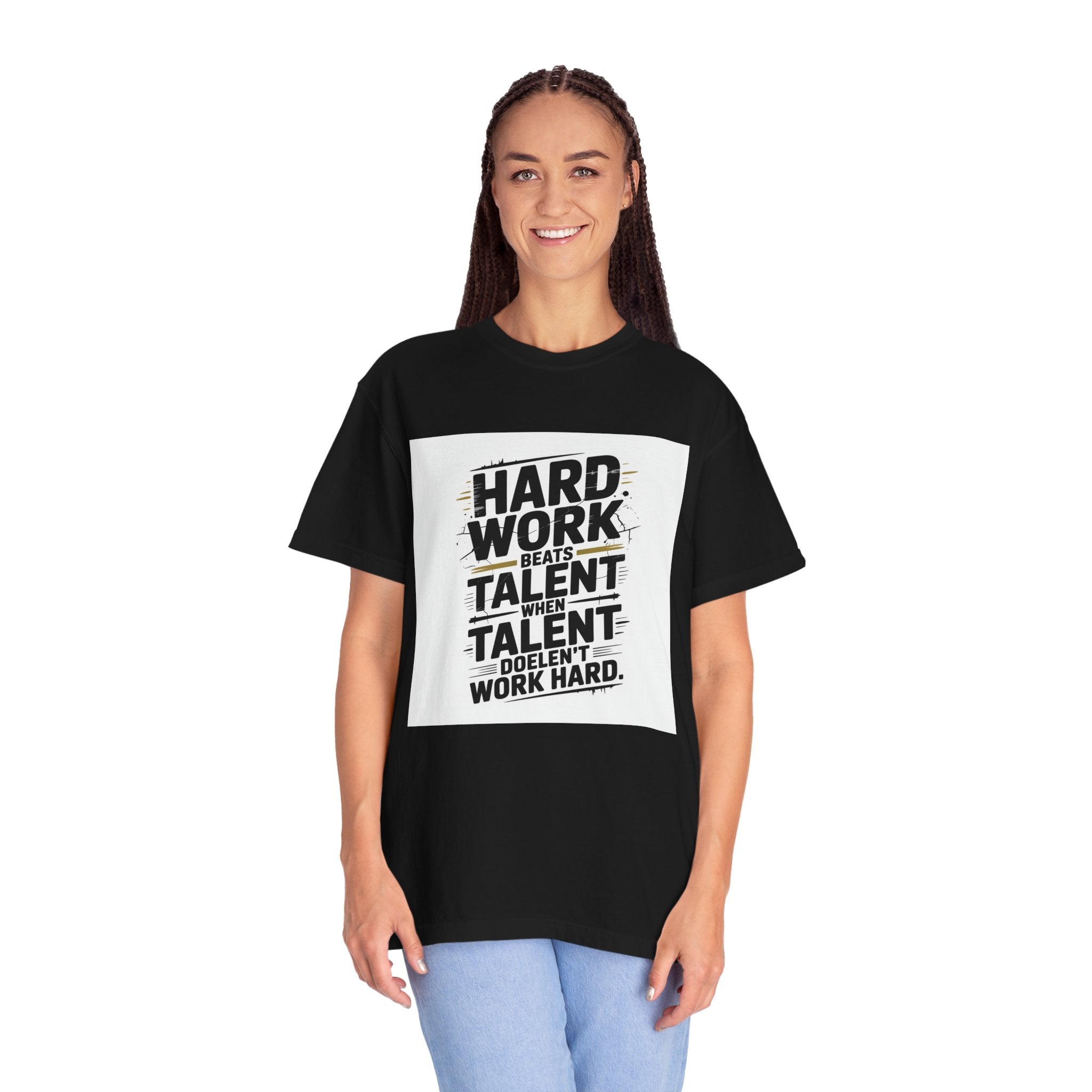 Motivational "Hard Work Beats Talent" T-Shirt