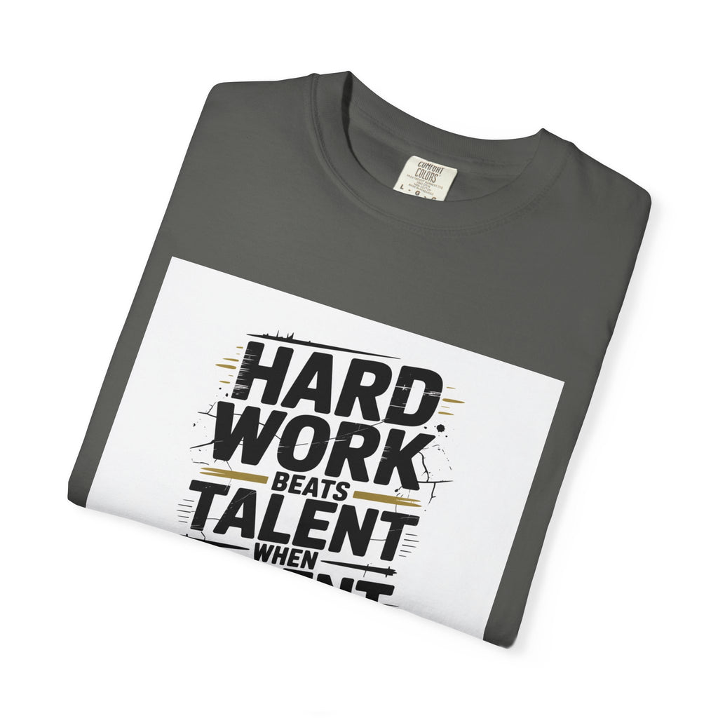 Motivational "Hard Work Beats Talent" T-Shirt