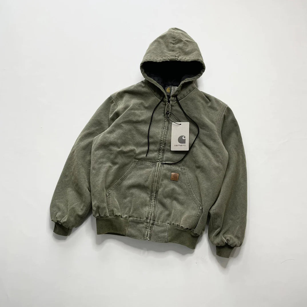 Men’s Distressed Hooded Zip Jacket
