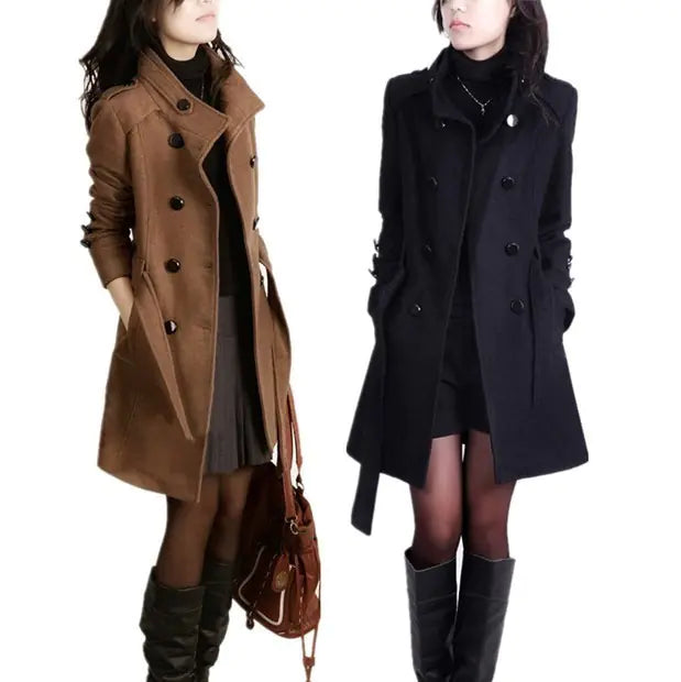 Women’s Long Wool Jacket for Winter