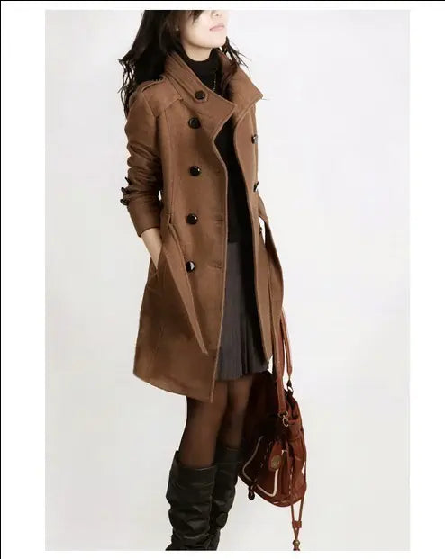 Women’s Long Wool Jacket for Winter