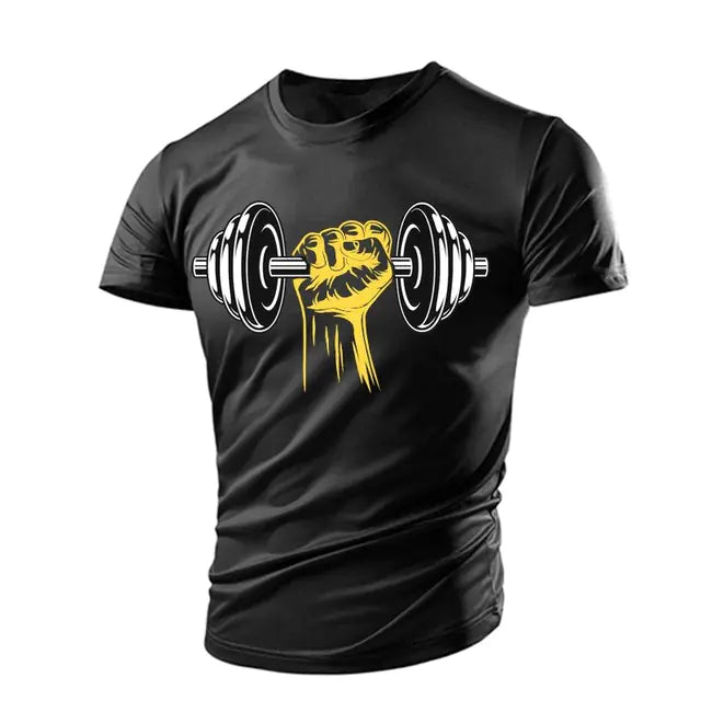 3D Printed Fitness Dumbbells & Polyester Men's T-Shirts