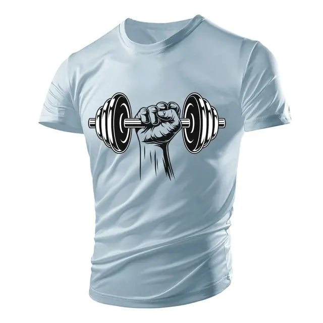 3D Printed Fitness Dumbbells & Polyester Men's T-Shirts
