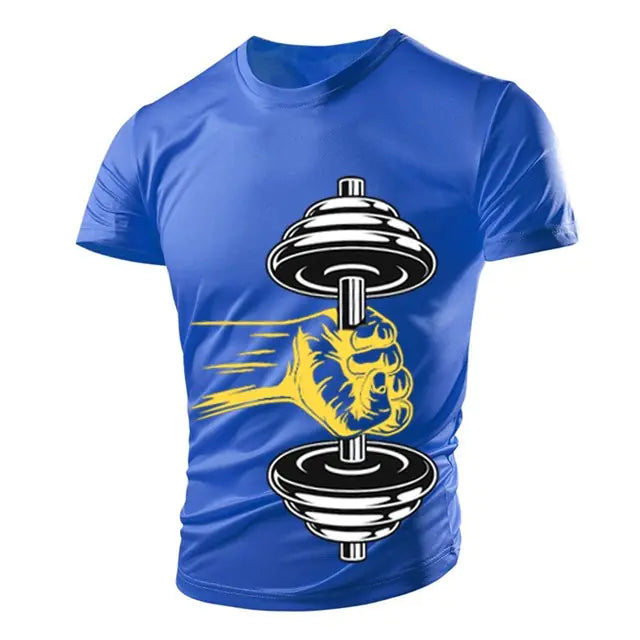3D Printed Fitness Dumbbells & Polyester Men's T-Shirts